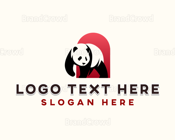 Panda Bear Zoo Logo