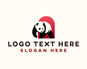 Ursidae - Panda Bear Zoo logo design