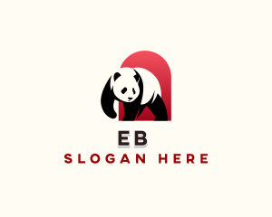 Lazy - Panda Bear Zoo logo design