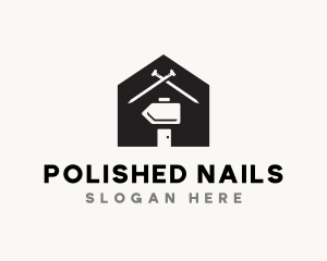 Hammer Nail House Carpentry logo design