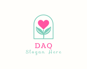 Vegan - Dainty Heart Leaves Plant logo design