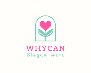 Vegan - Dainty Heart Leaves Plant logo design
