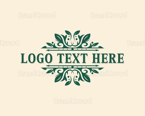 Stylish Leaf Garden Logo