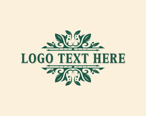 Stylish Leaf Garden Logo