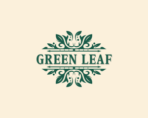 Stylish Leaf Garden logo design