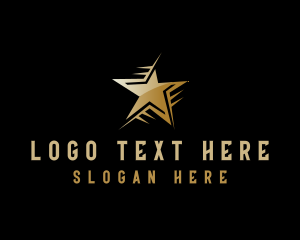 Gold - Star Swoosh Entertainment logo design