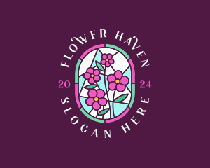 Flower Mosaic Floral logo design