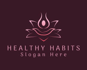 Pink Flower Wellness logo design