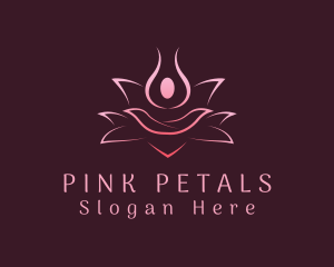 Pink Flower Wellness logo design