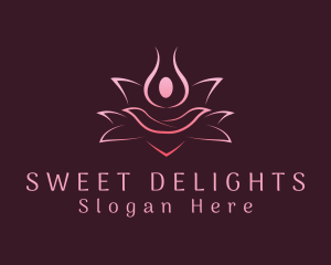 Pink Flower Wellness logo design