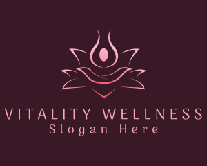 Pink Flower Wellness logo design