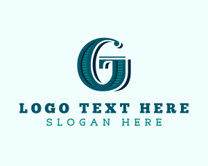 Designer - Retro Letter G Studio logo design