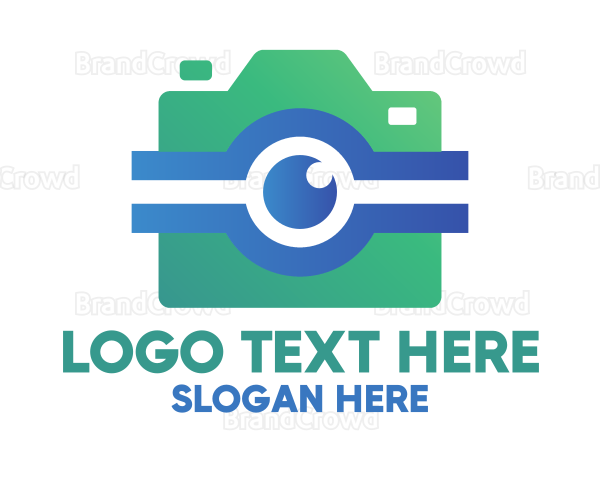 Modern Teal Camera Logo