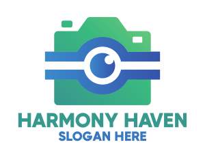 Photo Studio - Modern Teal Camera logo design