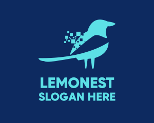 Website - Blue Pixel Bird logo design