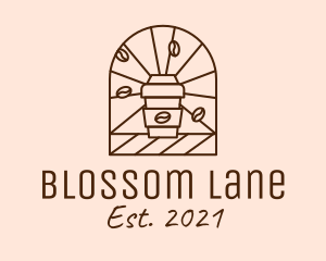 Brown Coffee Line Art logo design