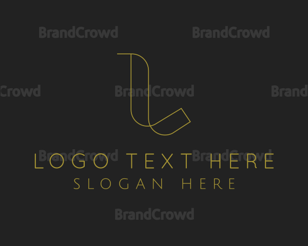Gold Styling Letter L Logo