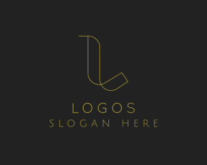 Gold Styling Letter L logo design