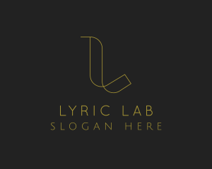 Gold Styling Letter L logo design