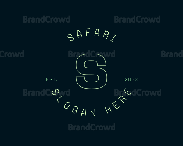 Neon Tech Startup Business Logo