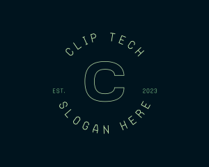 Neon Tech Startup Business logo design