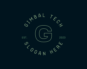 Neon Tech Startup Business logo design