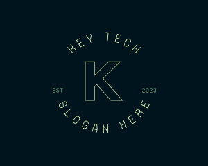 Neon Tech Startup Business logo design