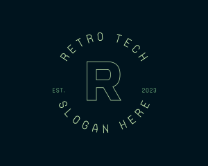 Neon Tech Startup Business logo design