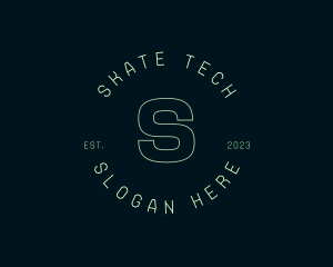 Neon Tech Startup Business logo design