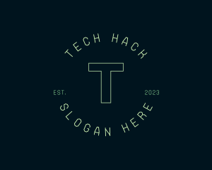 Neon Tech Startup Business logo design