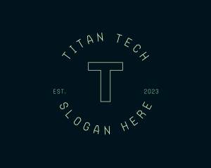 Neon Tech Startup Business logo design