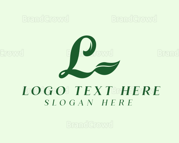 Natural Leaf Letter L Logo