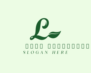 Natural Leaf Letter L Logo