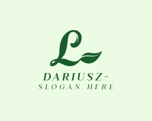 Agriculturist - Natural Leaf Letter L logo design