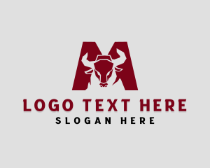 Bison - Wild Ox Bull logo design