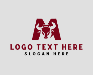 Jungle - Wild Ox Bull logo design