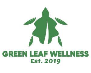 Green Leaf Tortoise logo design