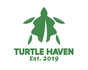 Green Leaf Tortoise logo design