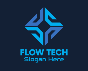 Blue Tech Software Company logo design