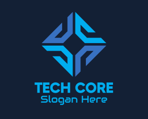 Blue Tech Software Company logo design