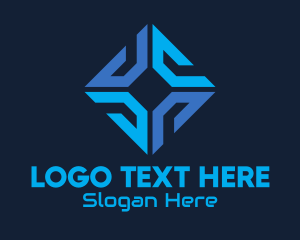 Square - Blue Tech Software Company logo design