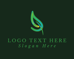 Vegetable - Green Mosaic Leaf logo design