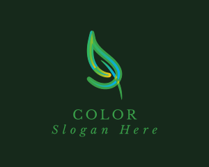 Green Mosaic Leaf Logo