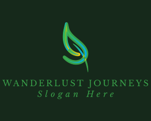 Sustainability - Green Mosaic Leaf logo design