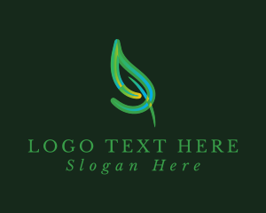 Green Mosaic Leaf Logo