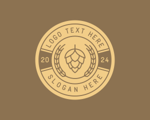 Hops - Beer Distiller Brewery logo design