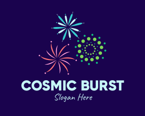 Starburst - New Year Fireworks logo design