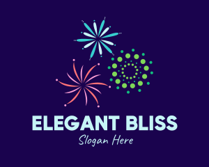 Event - New Year Fireworks logo design