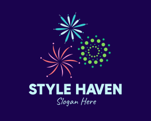 New Year - New Year Fireworks logo design