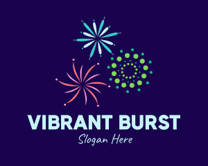 Burst - New Year Fireworks logo design